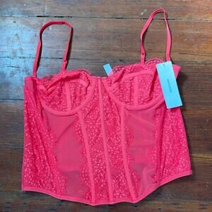 NWT UO Out From Under Modern love underwire boning lace buster corset top sz XL